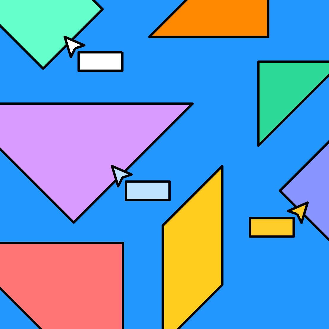 tangram shapes with FigJam's collaboration tools