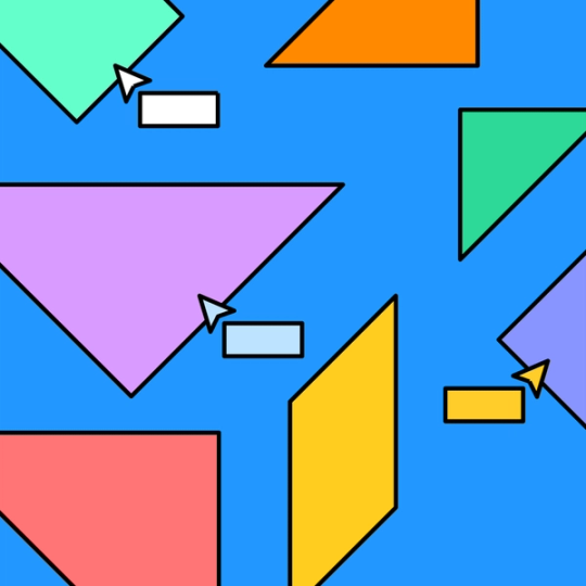 tangram shapes with FigJam's collaboration tools