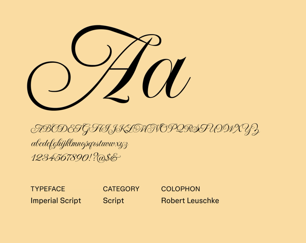 Example text showing Imperial Script