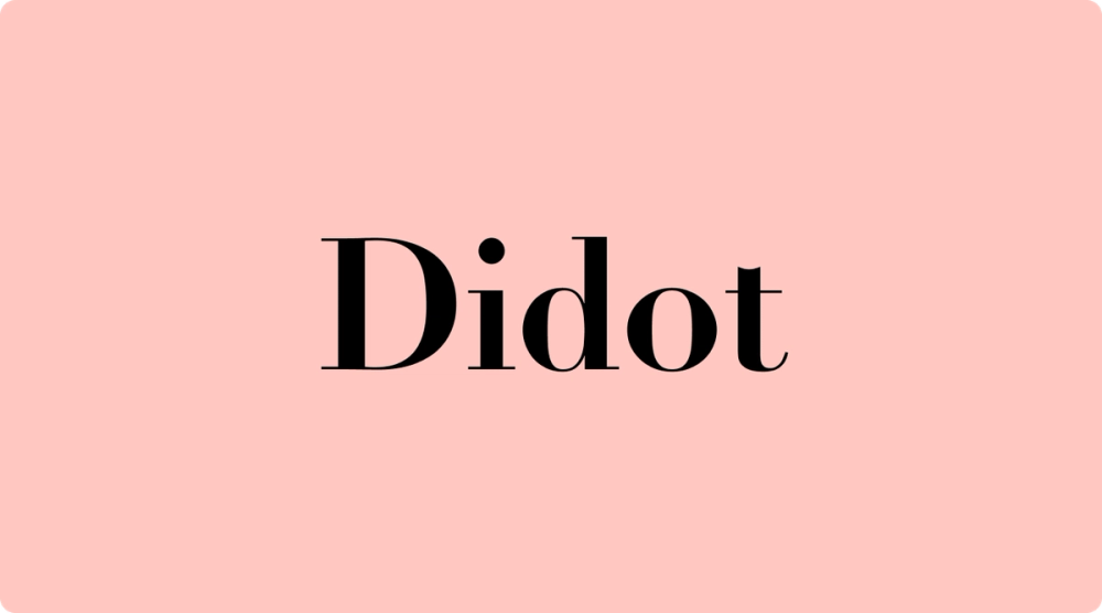 Didot font for logo design.