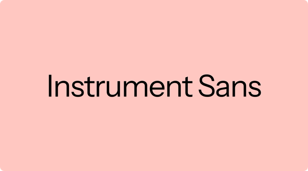 Font Instrument Sans per il design di loghi.