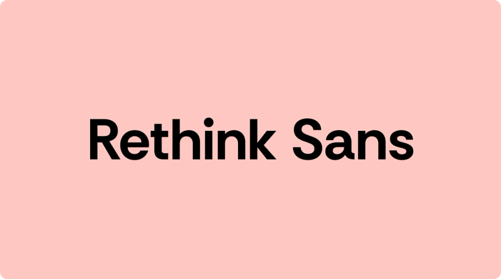 Font Rethink Sans per il design di loghi.
