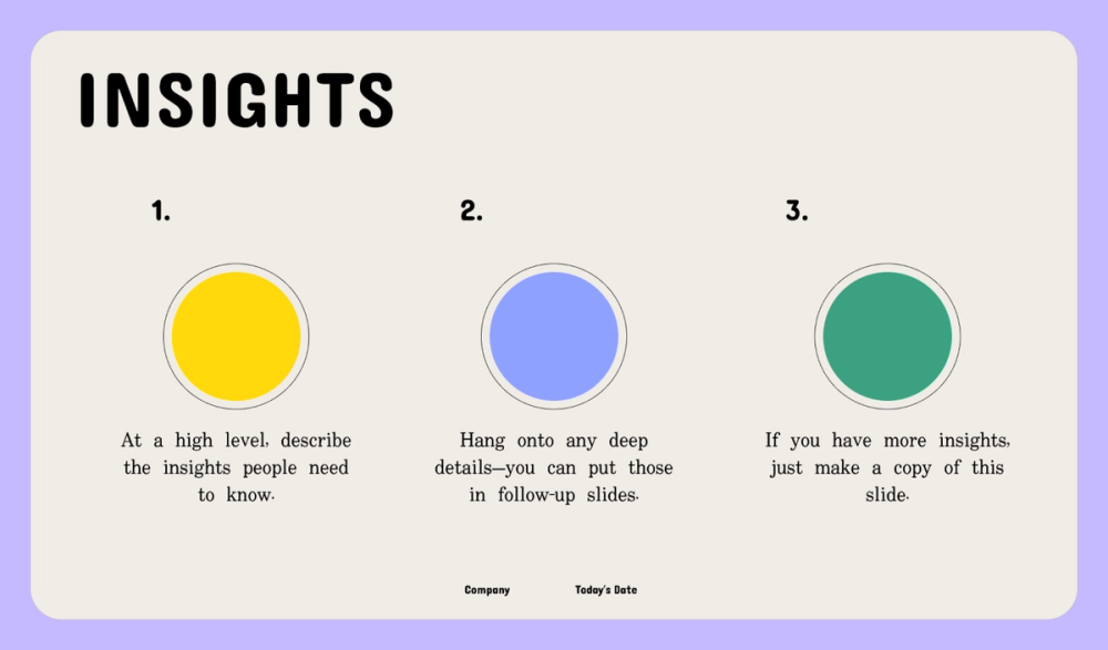 Presentation idea: keep it simple