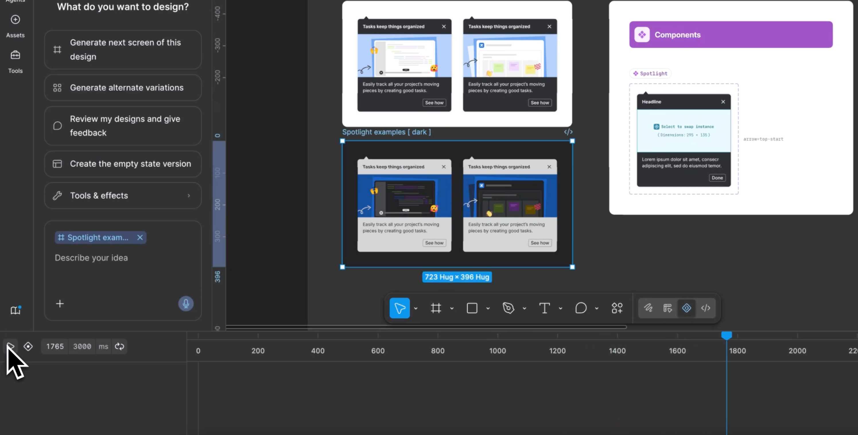 Motion UI on the canvas