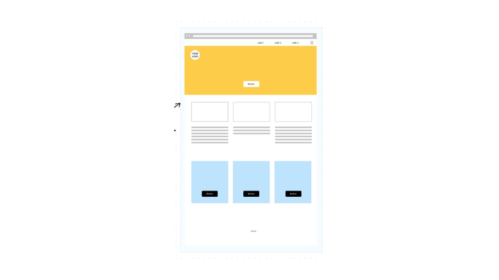 website wireframe template cover photo