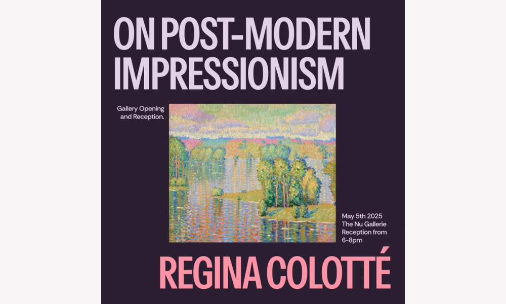 Bold art gallery opening Facebook ad.