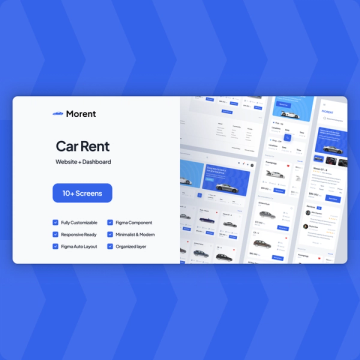 Car rental website design hero image