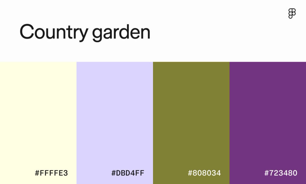 Country garden color palette