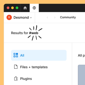 Search results for “web” in Figma’s community.