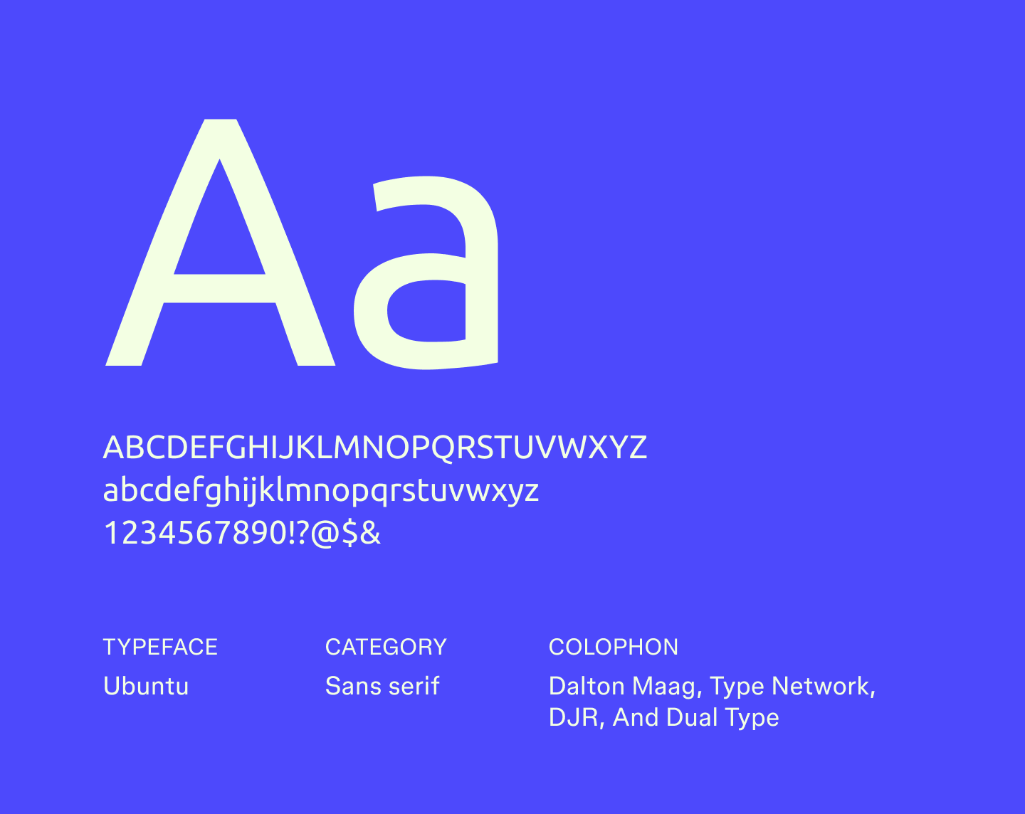 Example text using the sans serif font Ubuntu.