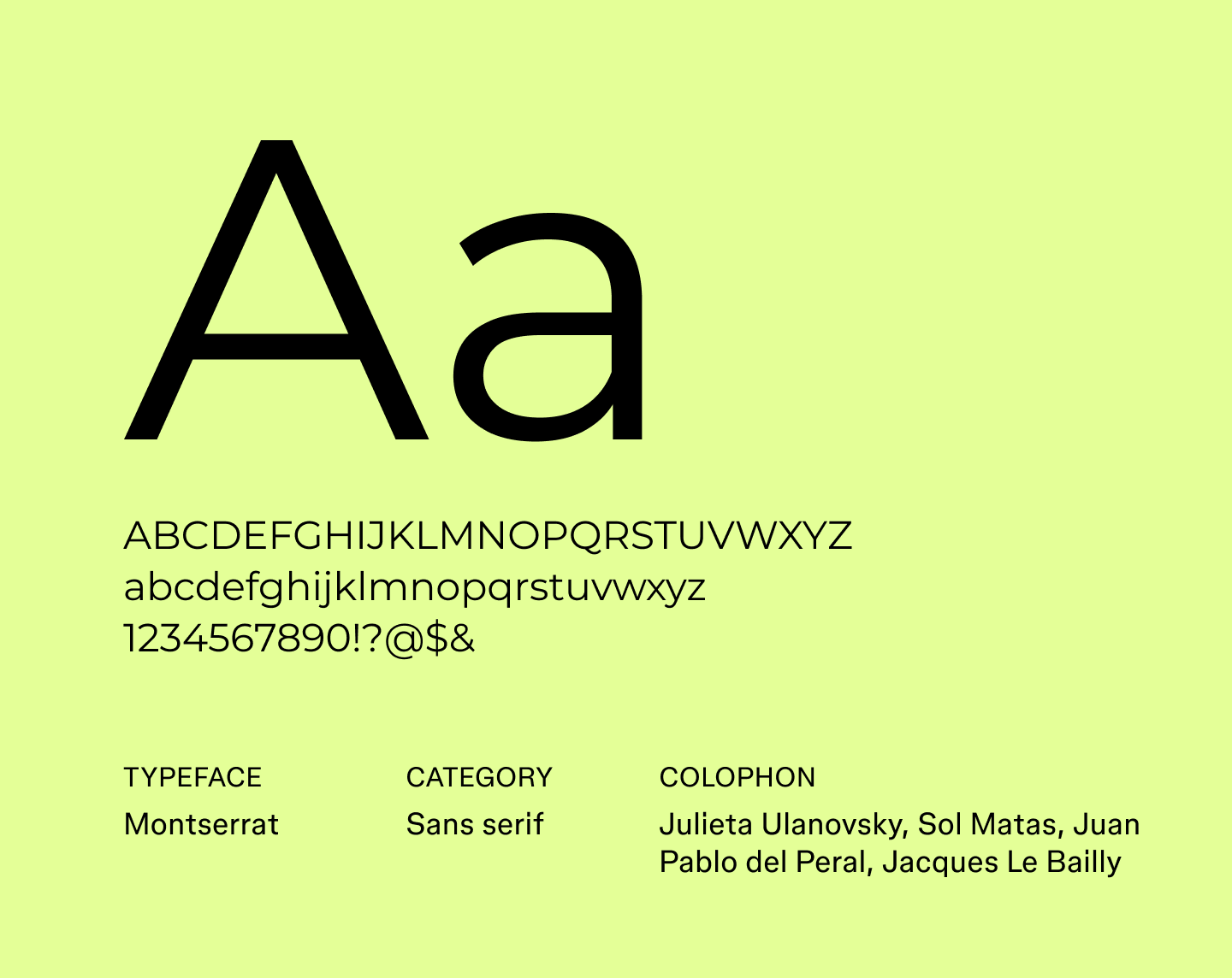 Example text using the sans serif font Montserrat.