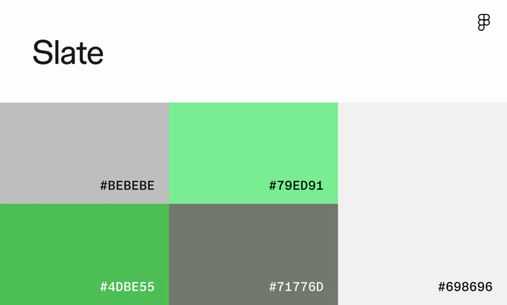 Gray color scheme with bright green accent color.