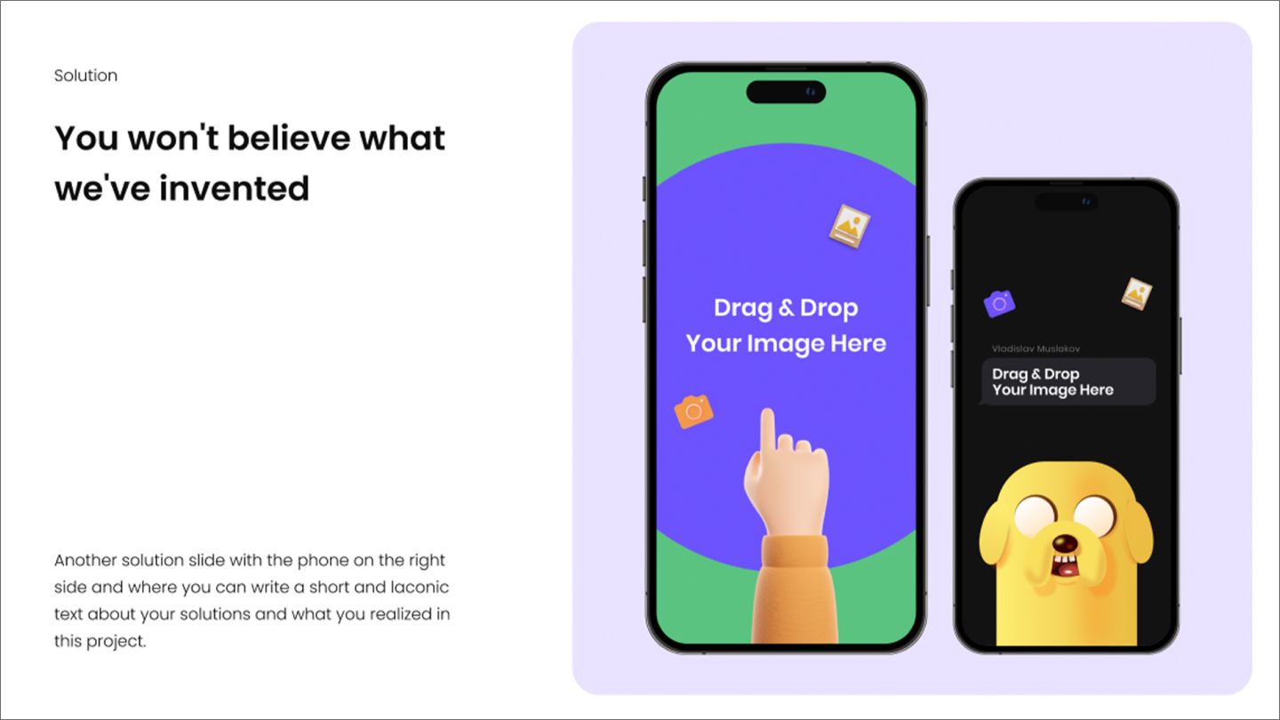 Mobile app pitch deck template 