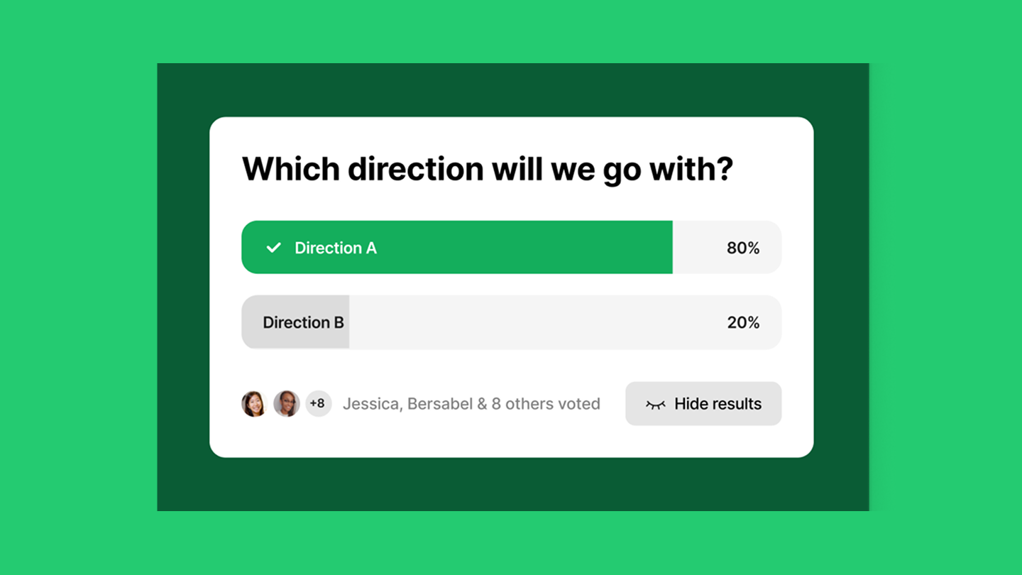 Presentation slide featuring an interactive poll
