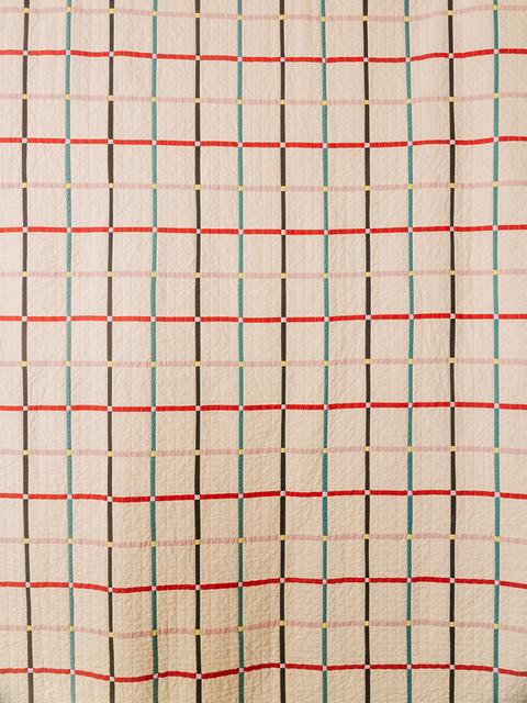 A closeup of the finished quilt.