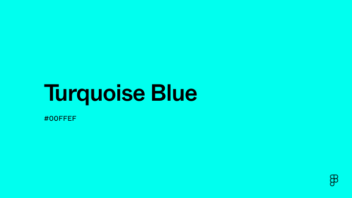 Turquoise blue color