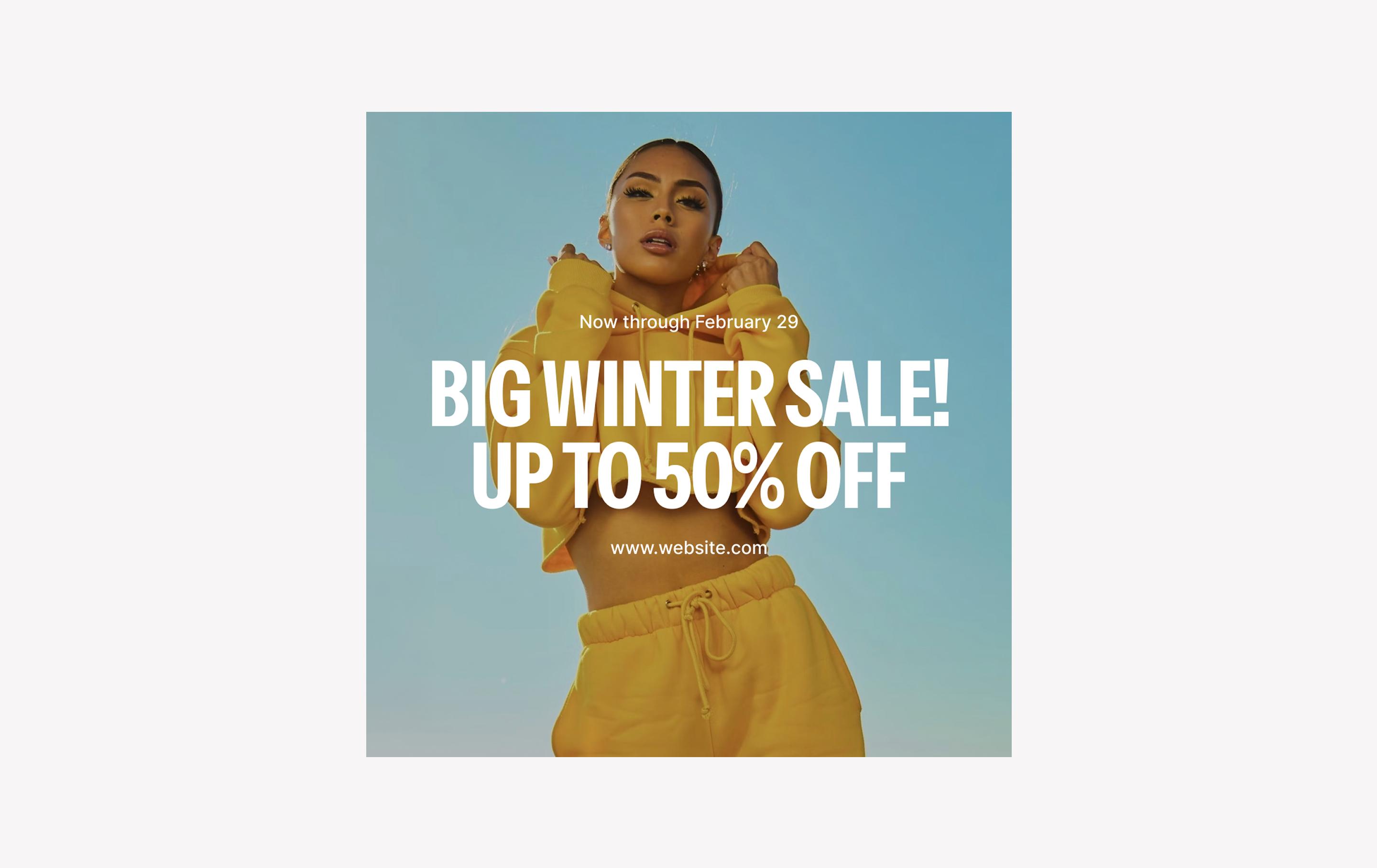 sale announcement instagram post template example