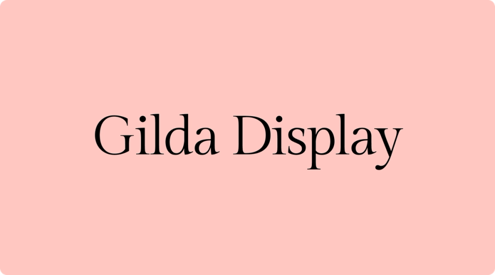 Font Gilda Display per il design di loghi.
