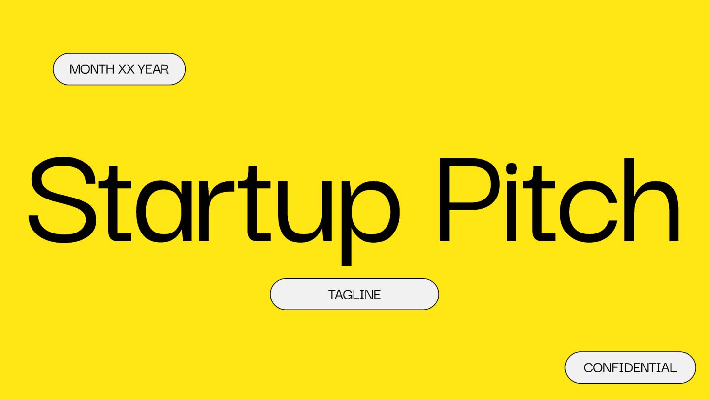 Bright startup pitch deck template 