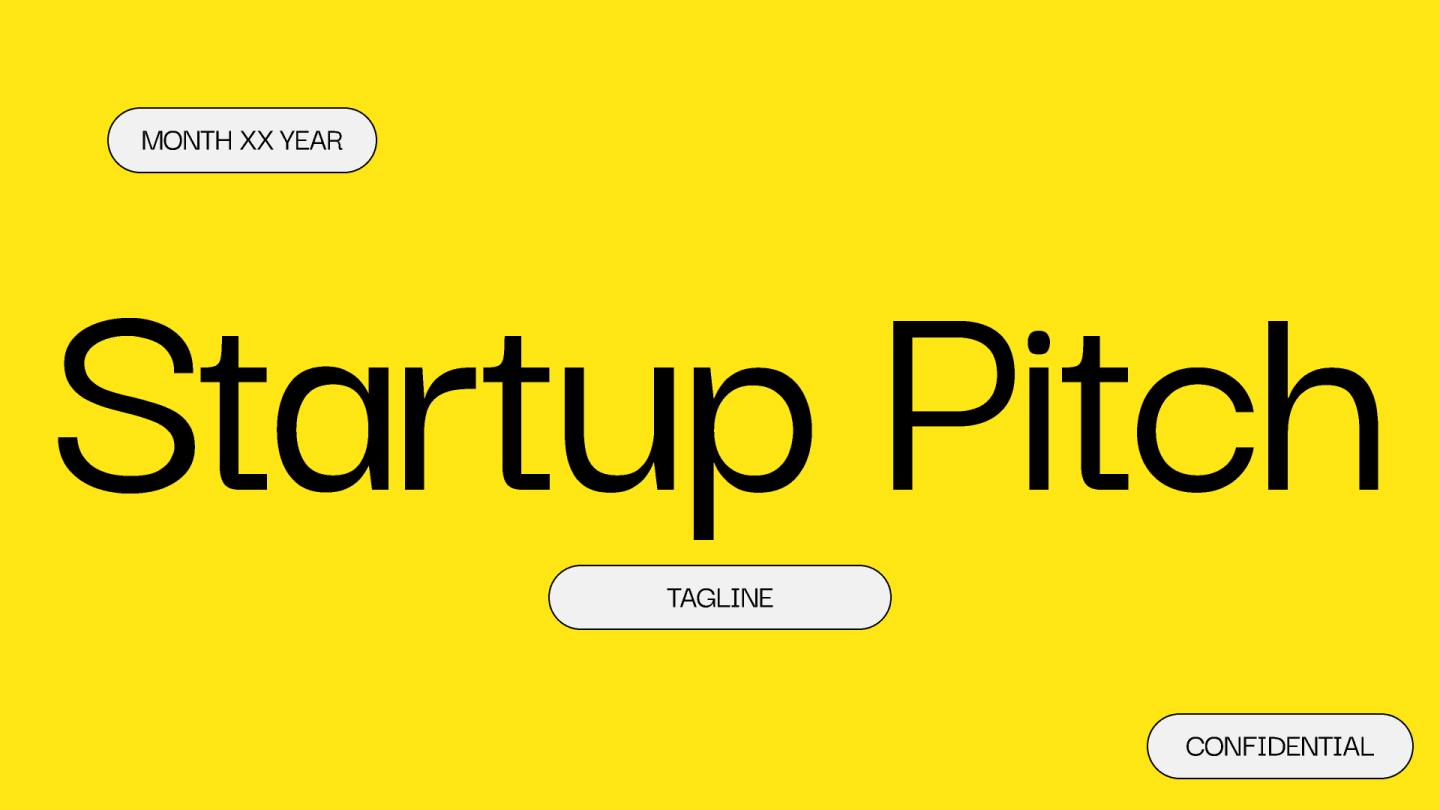 Bright startup pitch deck template