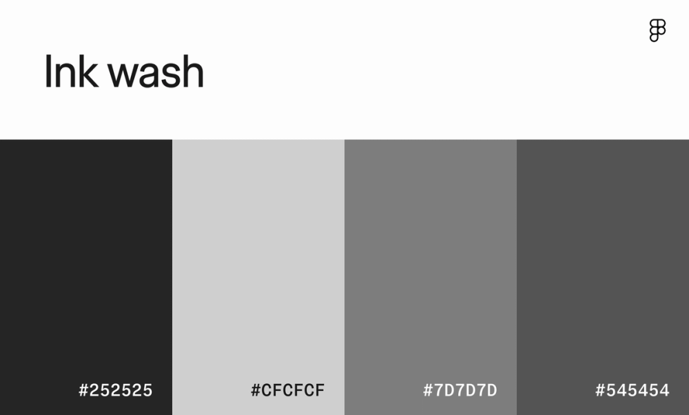 Gray monochromatic website color scheme.