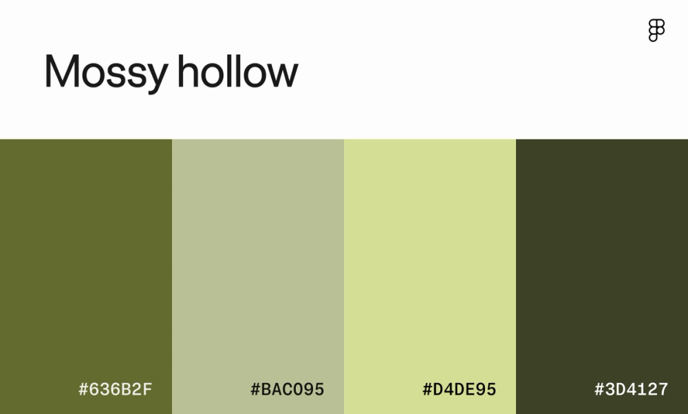 Mossy hollow color palette