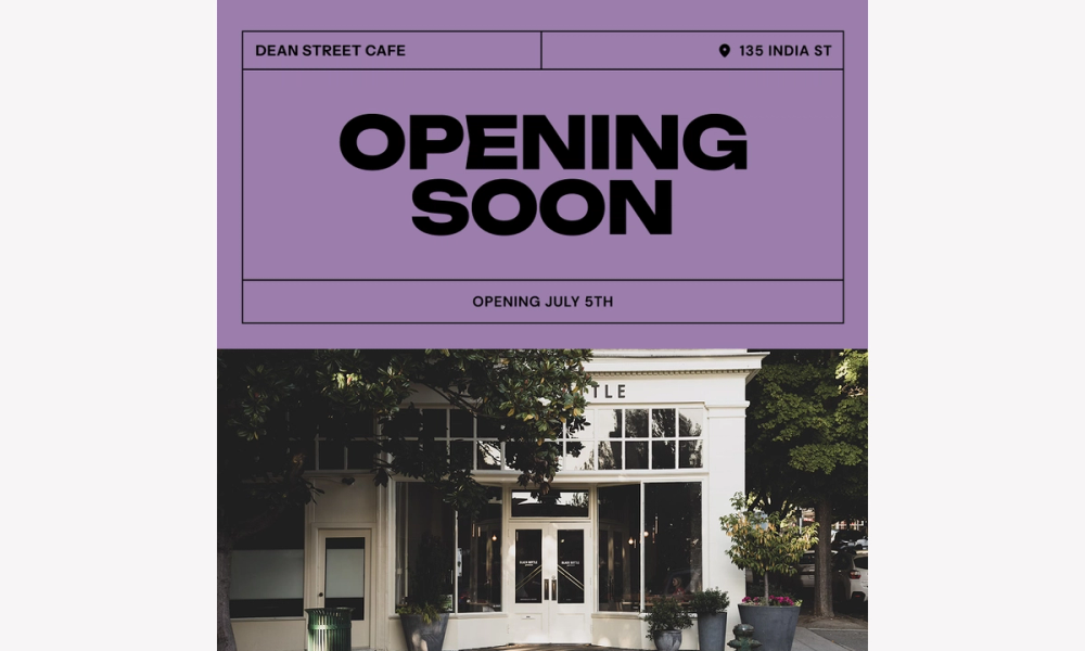 Modern announcement Facebook ad.