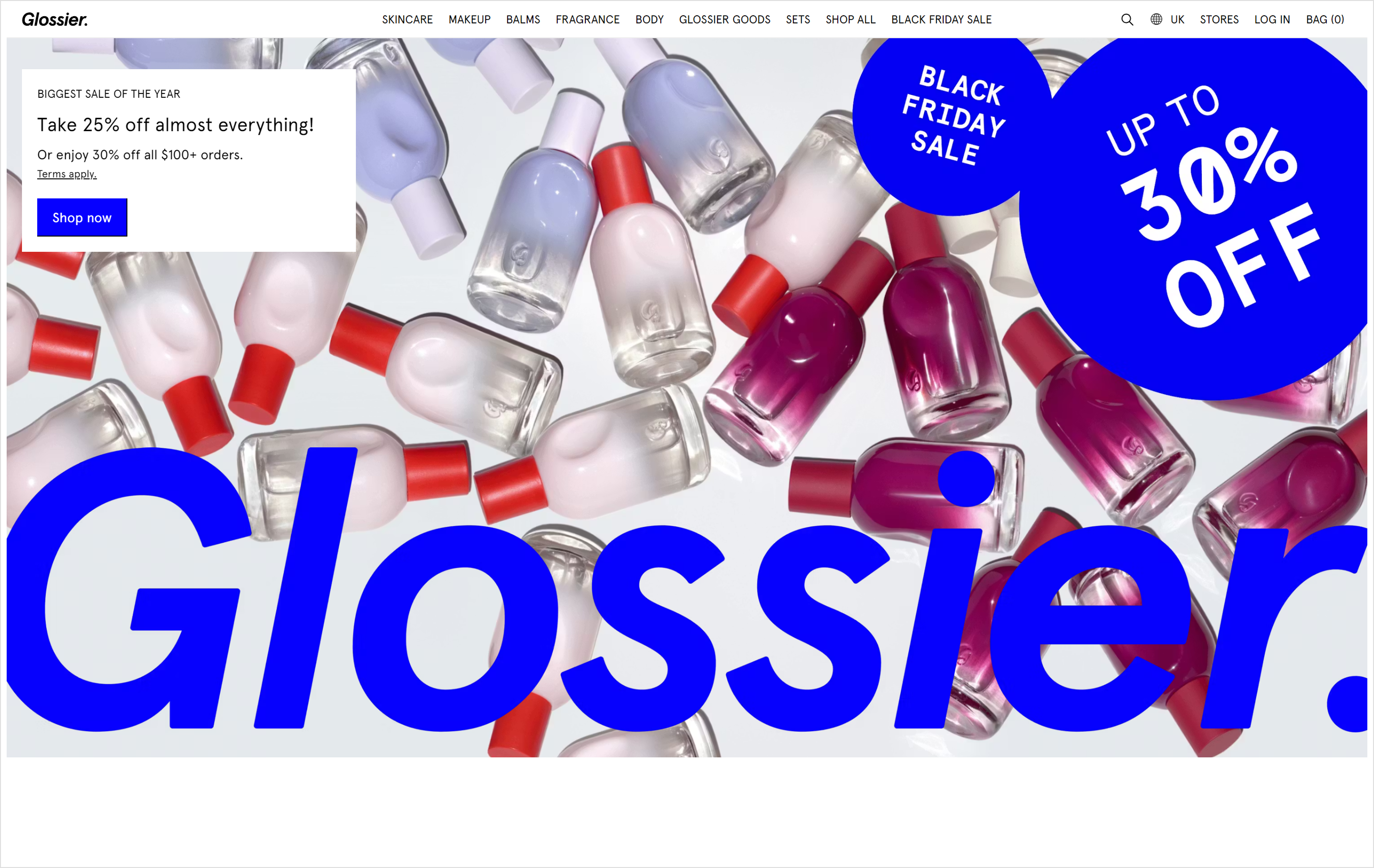 bold typography web design homepage example