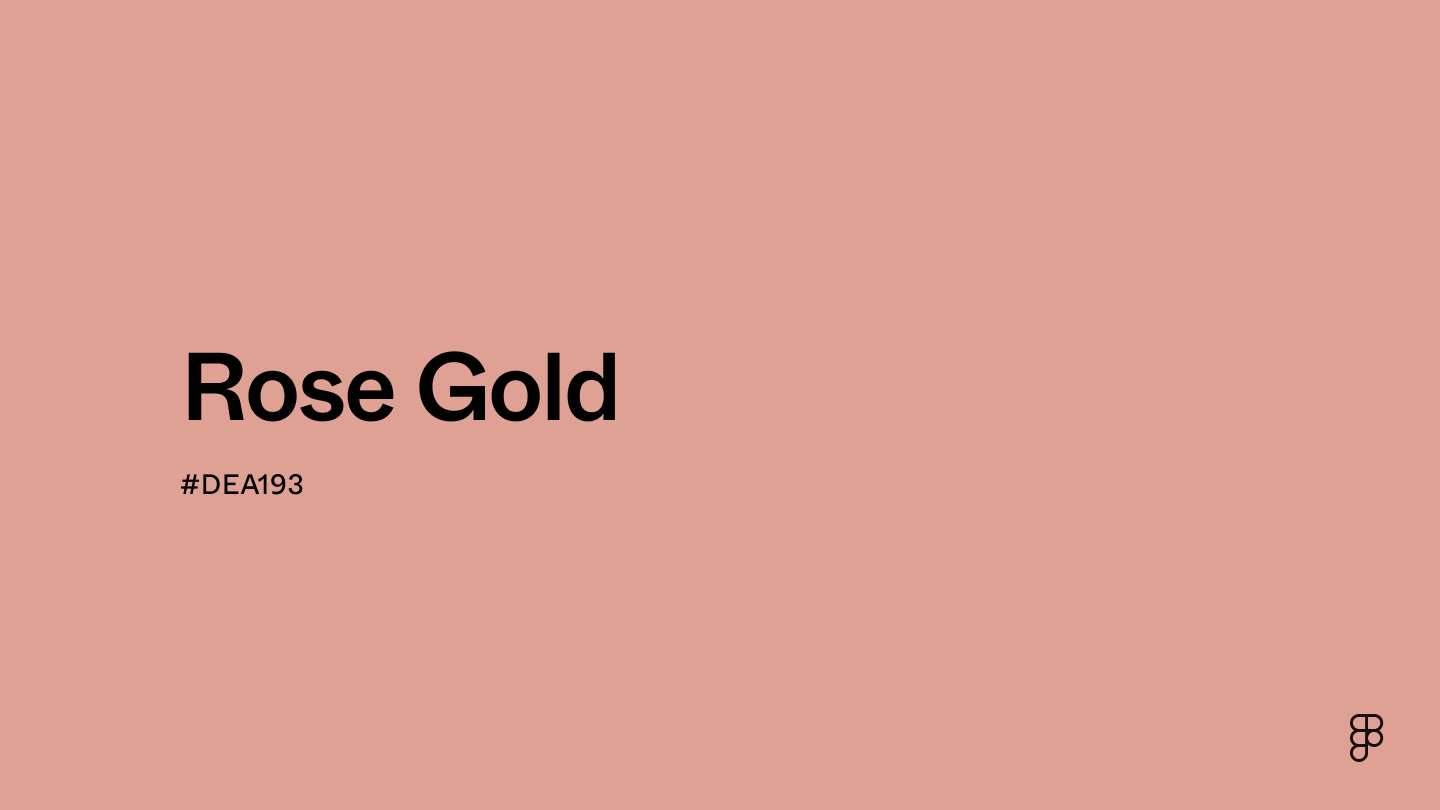 Rose gold color hex code palettes meaning figma