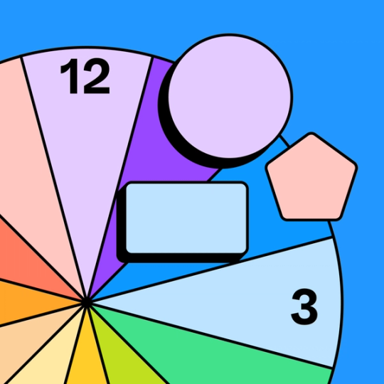 section of a color wheel