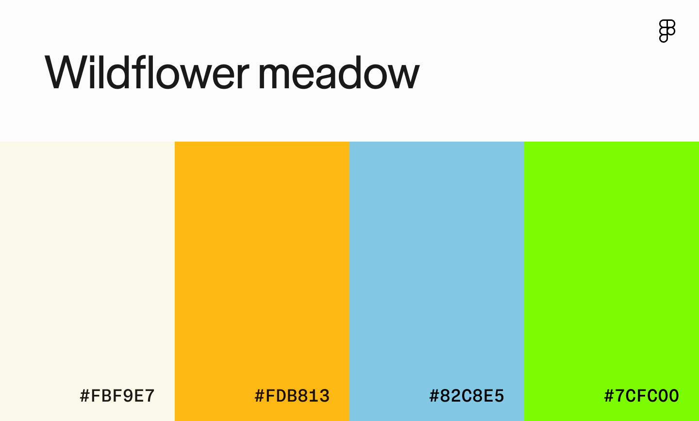 Wildflower meadow color palette