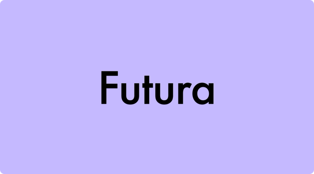 Futura font for logo design.
