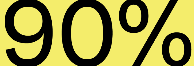 90%