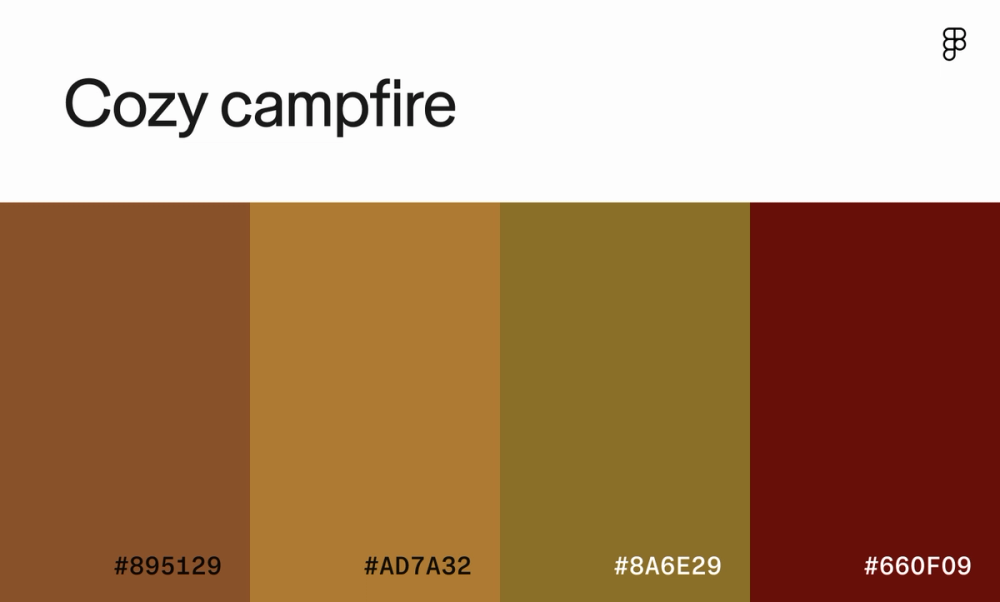 Cozy campfire color palette