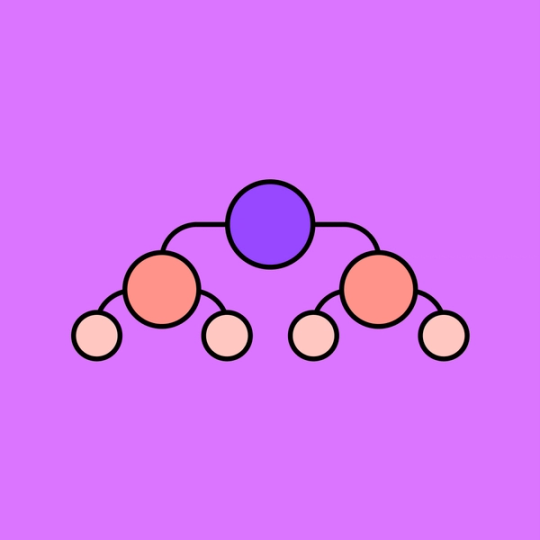 spider diagram example on a violet background