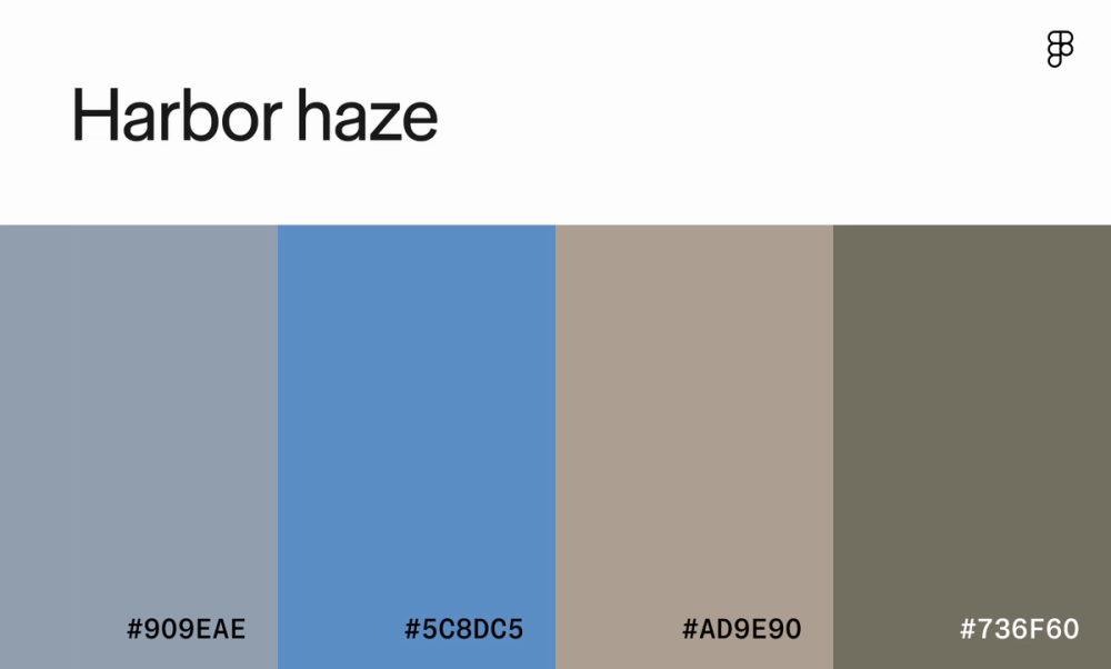Harbor haze color palette
