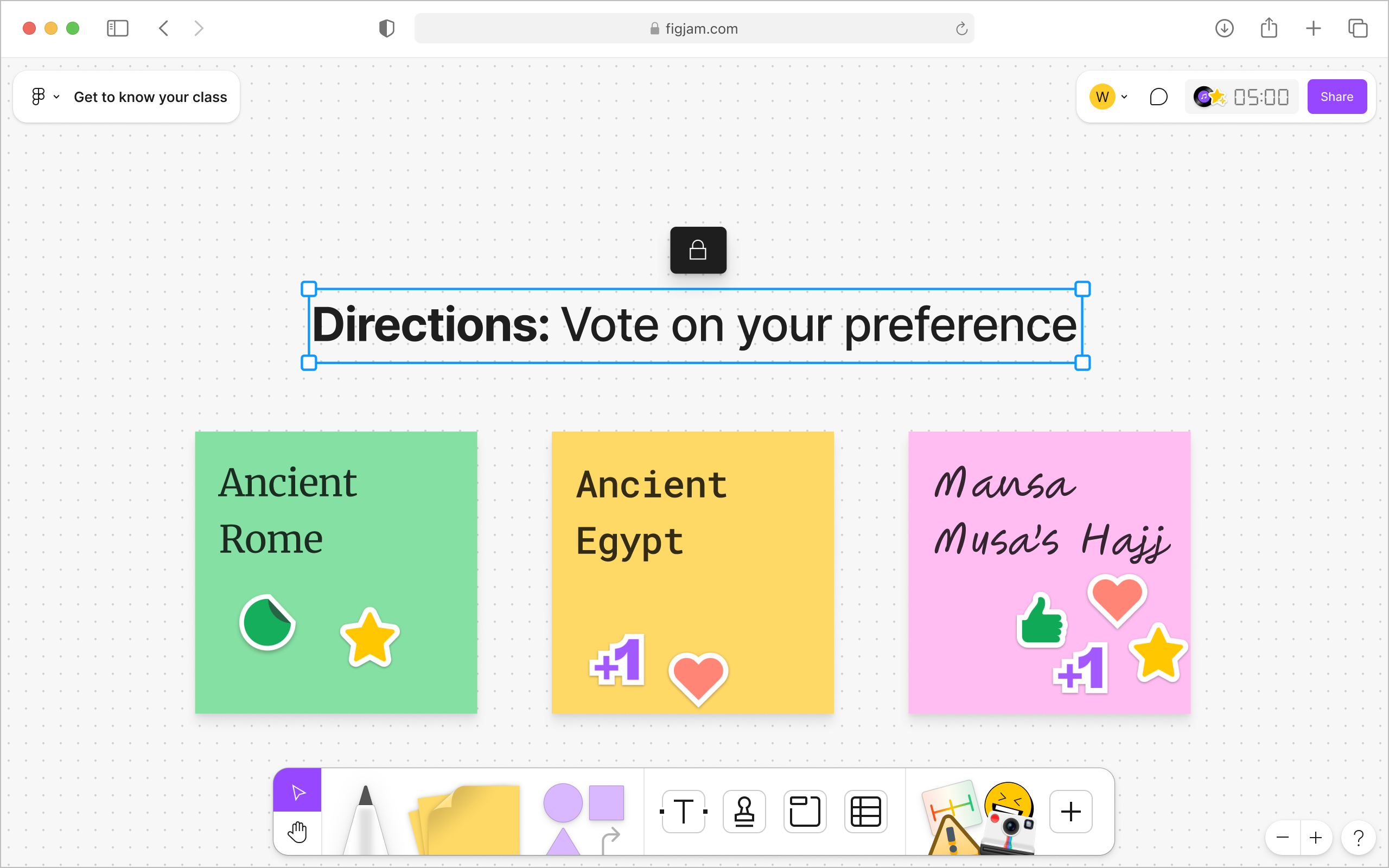 Lock items in FigJam 