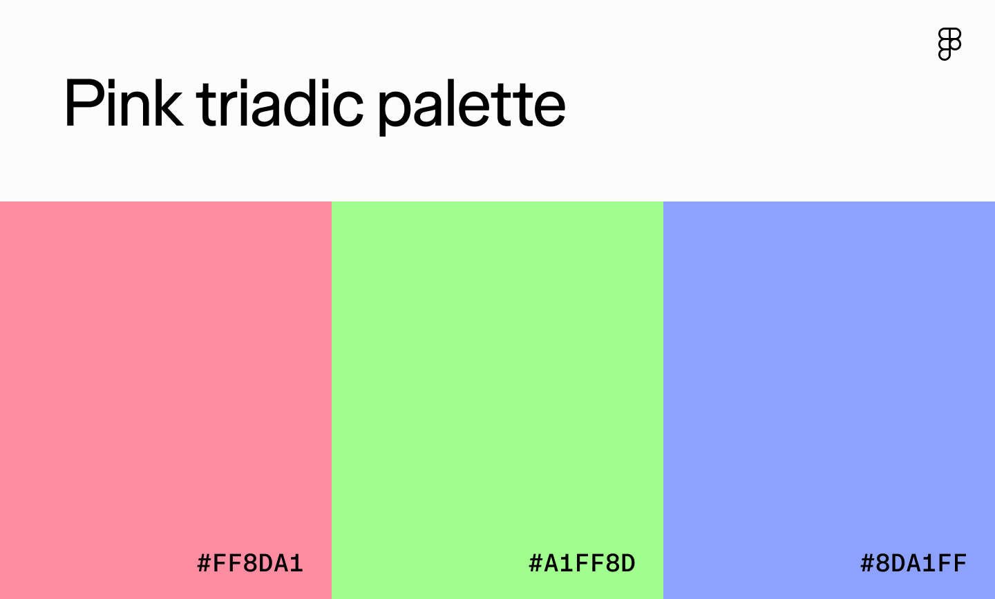 Pink triadic palette