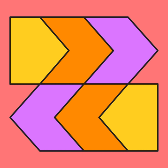 two rows of arrows pointing in opposite directions