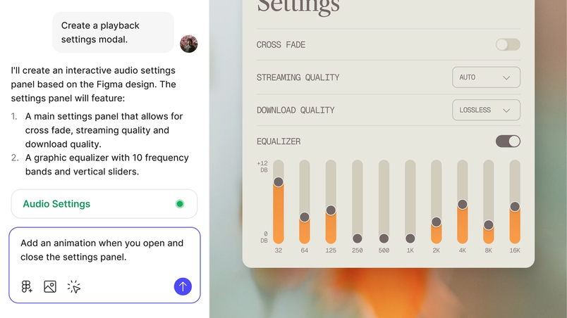 A settings panel UI displays options for crossfade, streaming and download quality, and a 10-band vertical graphic equalizer.