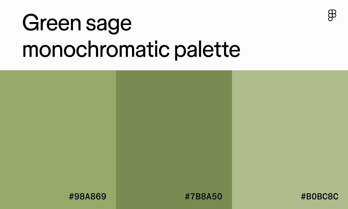 Green sage monochromatic palette