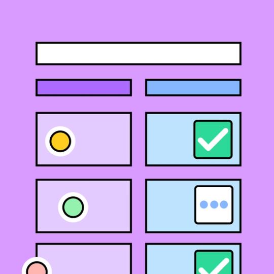 FigJam task list with project statuses