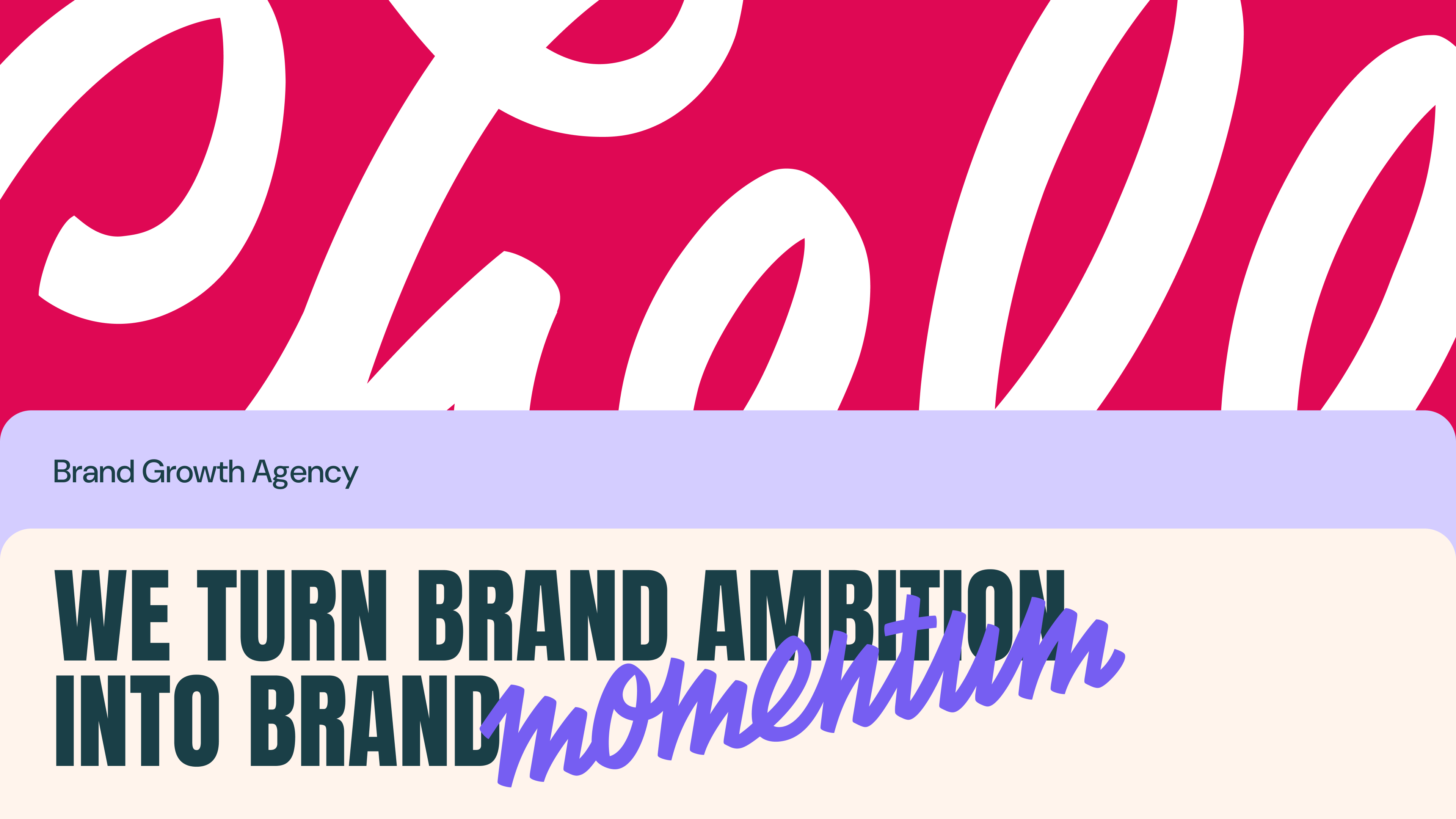 Chello brand growth agency logo with text slogan we turn brand ambition into brand momentum