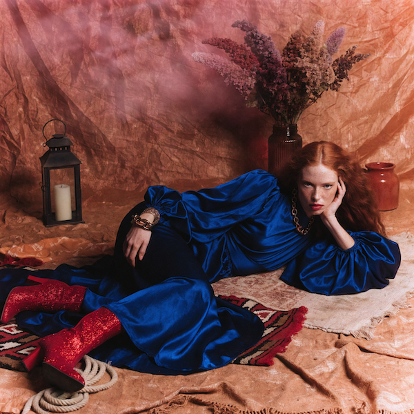 Weave AI generates studio-quality fashion editorial images — bold colors, rich textures, professional results