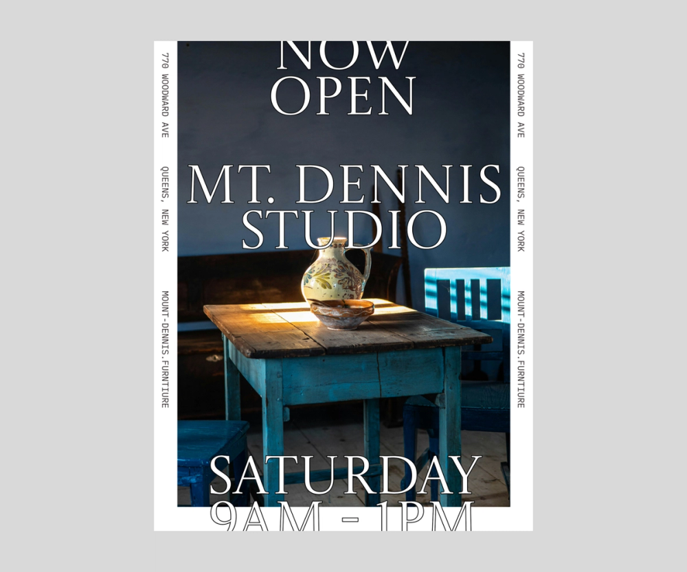 Screenshot of a flyer for a studio opening.