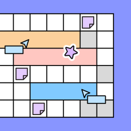series of squares to represent different timeframes within a yearly calendar