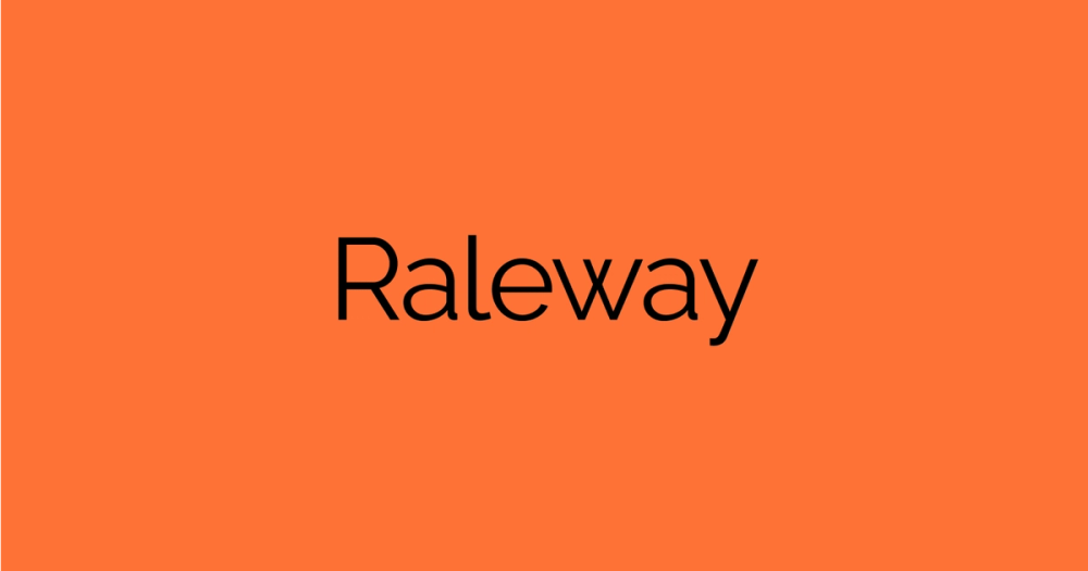 Raleway as a thumbnail font