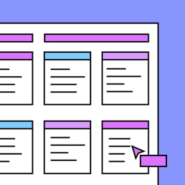 section of a design brief with hovering mouse cursor