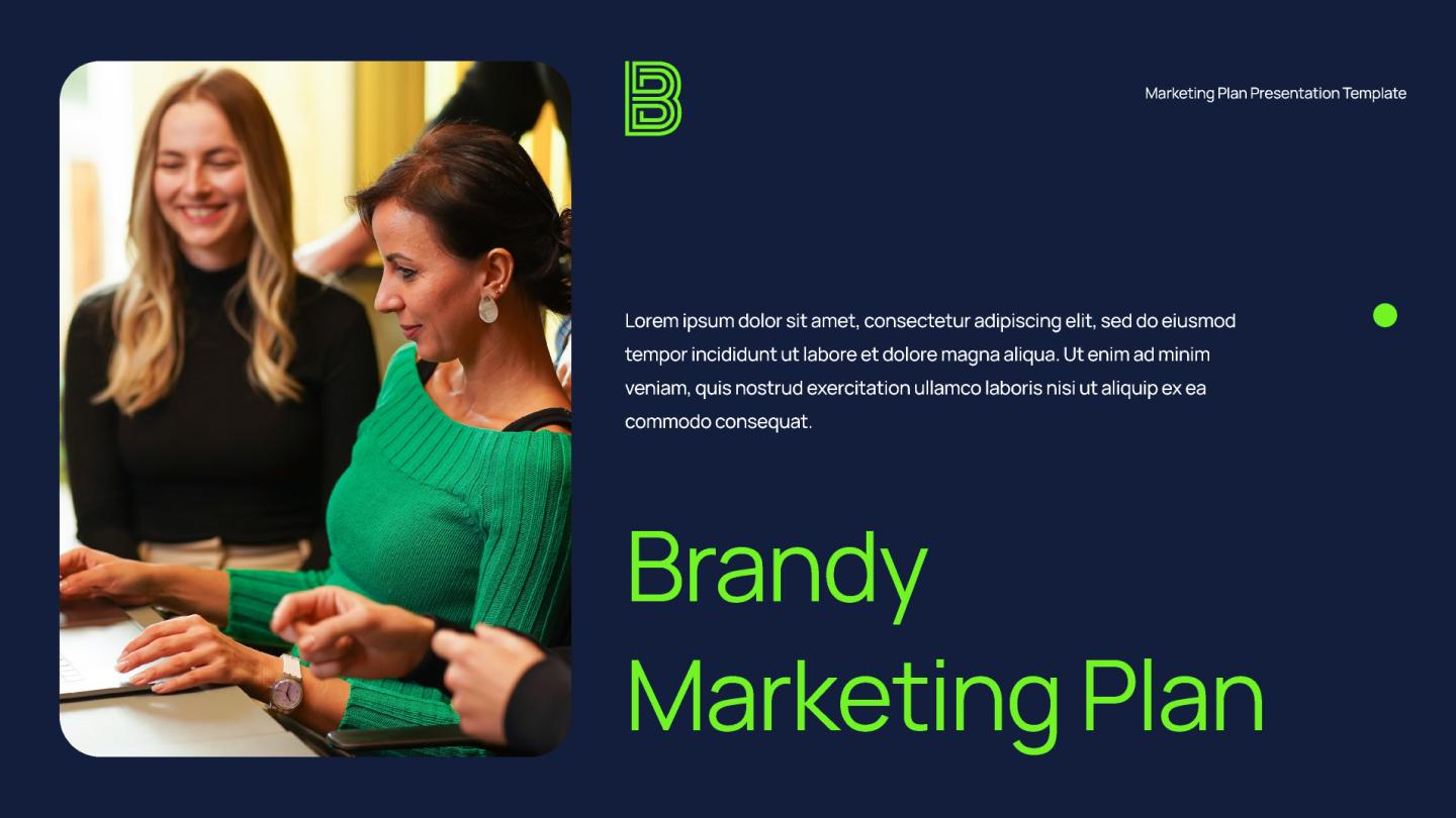 Marketing plan pitch deck template