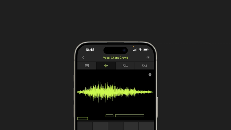 A screenshot of the Note UI shows a sound visualizer.